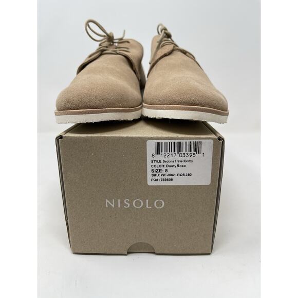 NISOLO Sedona Travel Derby Shoe Women's 8 Dusty Rose Retail $130.00 - Picture 1 of 8